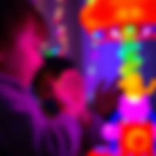 A colorful light-up toy attracting children's attention