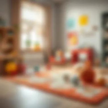 Inviting Play Space with Children's Rug A cozy play area featuring a children’s rug