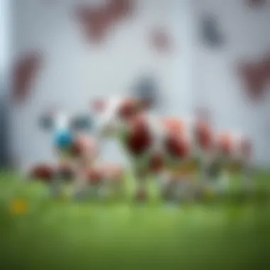 Creative play ideas involving cow toys