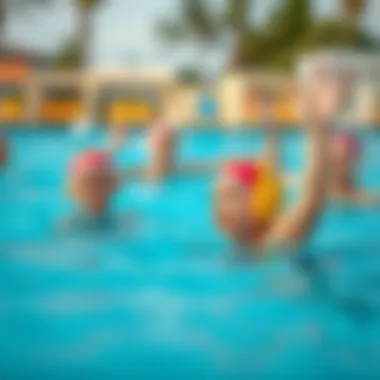 A group of kids enjoying a friendly game of water polo