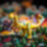 Colorful dinosaur stickers for children's creativity