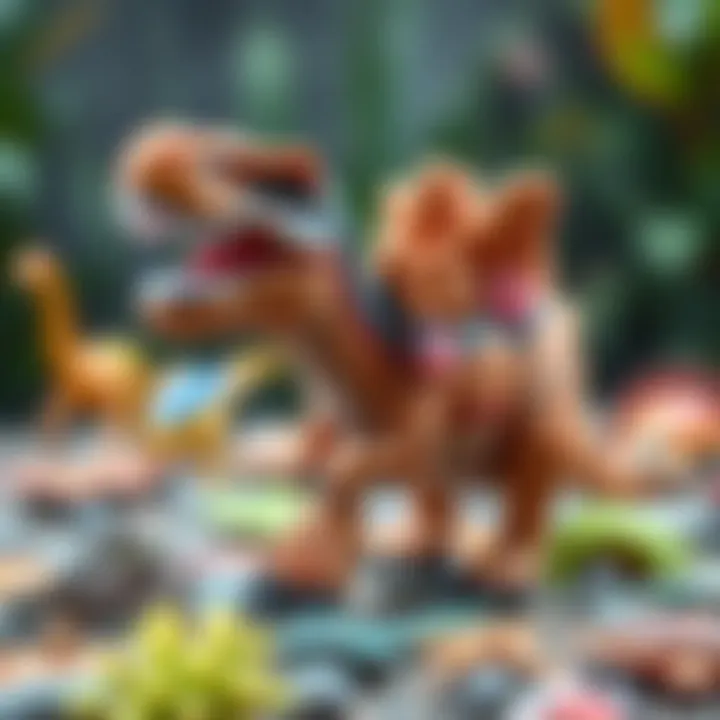 Variety of dinosaur sticker designs for imaginative play