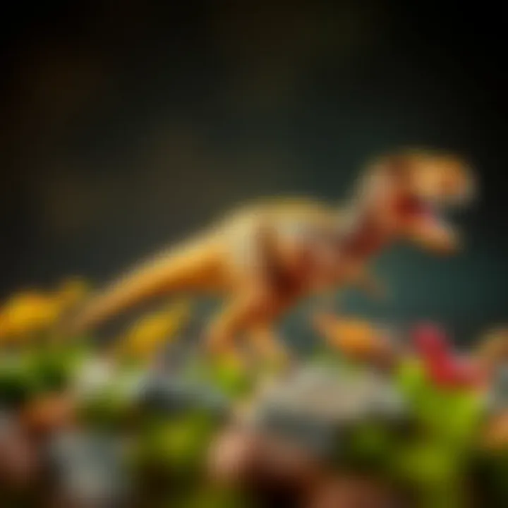 Graphic showing the evolution of dinosaurs with a focus on T-Rex