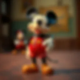 A vintage illustration of Mickey Mouse from the 1920s