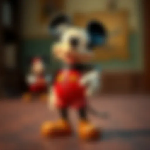 Mickey Mouse: A Timeless Classic A vintage illustration of Mickey Mouse from the 1920s