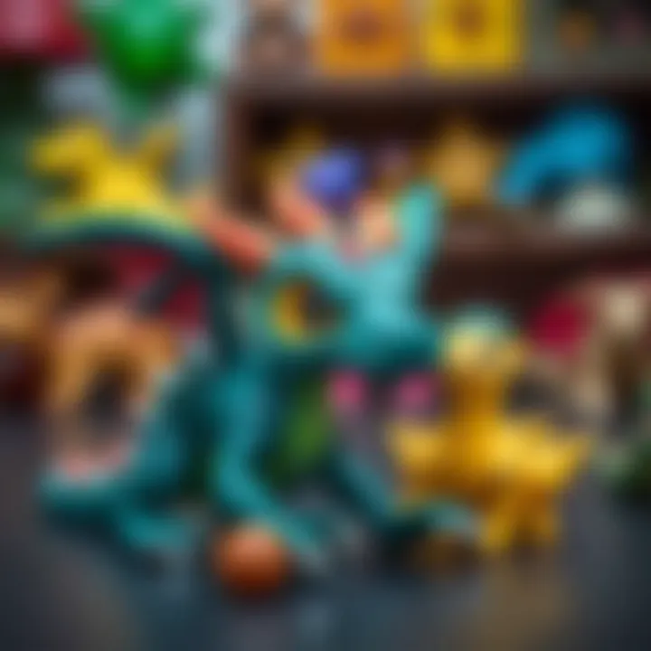 A collection of educational toys inspired by dragons