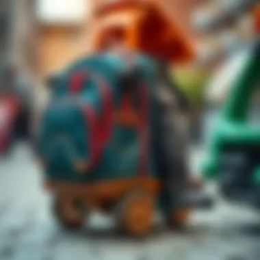 Durable materials used in a boys' wheeled school bag