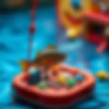 Educational benefits of fishing game illustrated