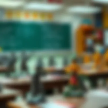 Educational benefits of toy soldiers illustrated in a classroom