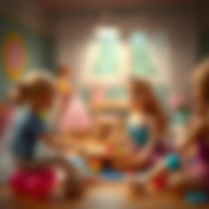 Educational playtime with Elsa and Barbie