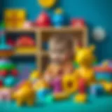 Colorful educational toys promoting cognitive development