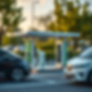 Modern Charging Station for Electric Cars Charging station for electric vehicles