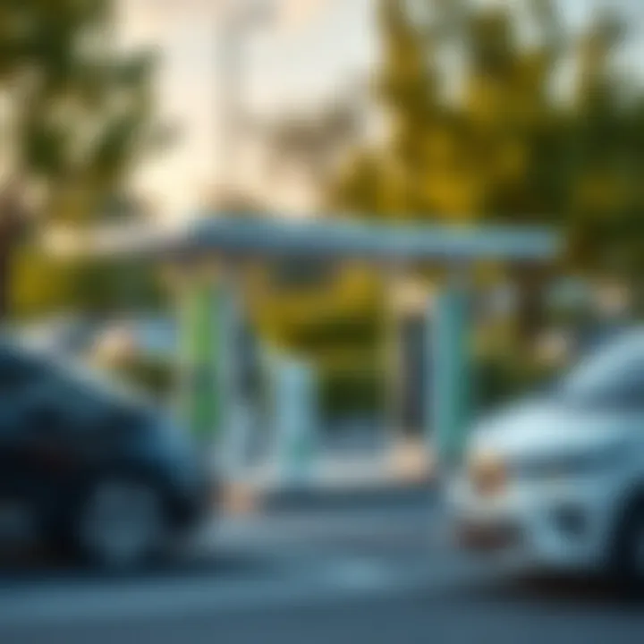 Modern Charging Station for Electric Cars Charging station for electric vehicles