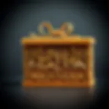 Elegant wooden gift box showcasing intricate carvings