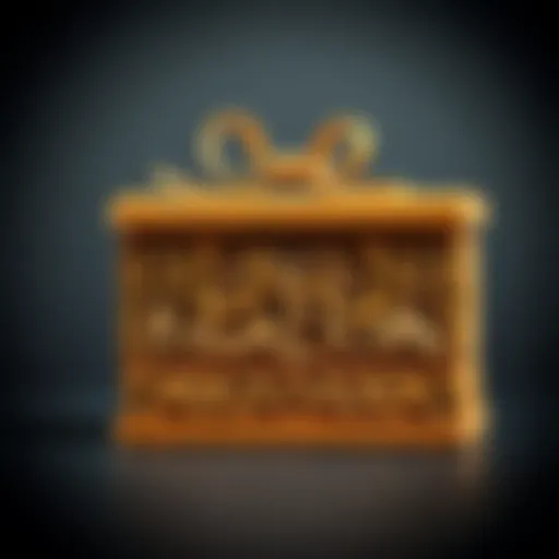 Elegant wooden gift box showcasing intricate carvings