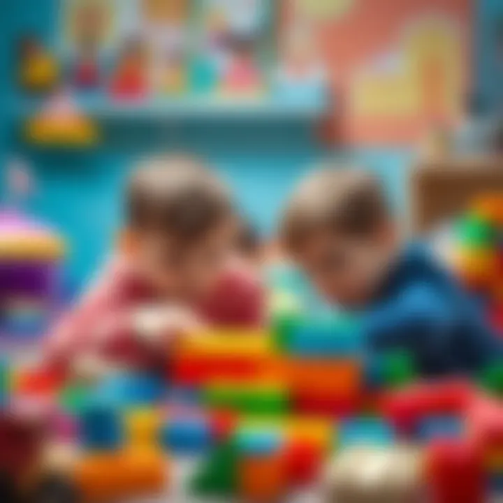 Children playing with building blocks to enhance creativity