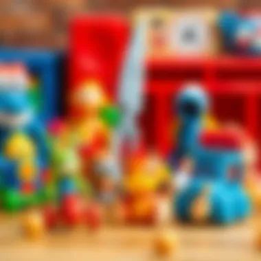 A group of diverse toys catering to various age groups