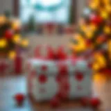 A beautifully wrapped gift box with a ribbon