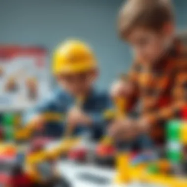 Creativity Boost with Construction Sets Boys playing with construction sets, enhancing creativity