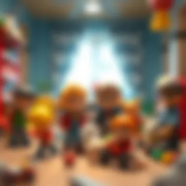 Children engaging in imaginative play with figurine toys