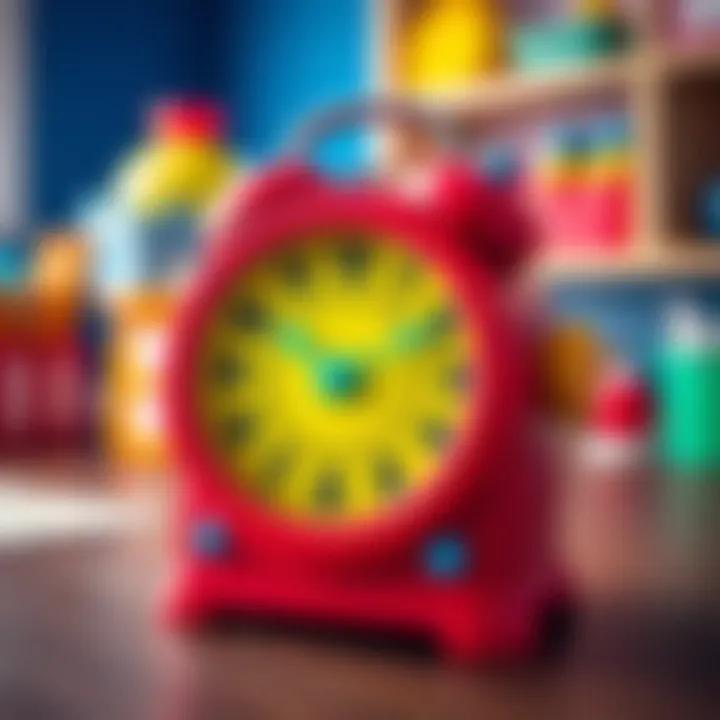A colorful educational clock designed for children