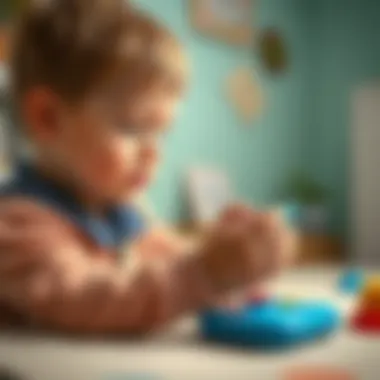 Child engaging with educational remote