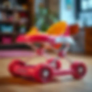 Fisher Price walker showcasing its safety features
