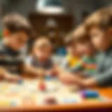 Children engaging in a fun board game session