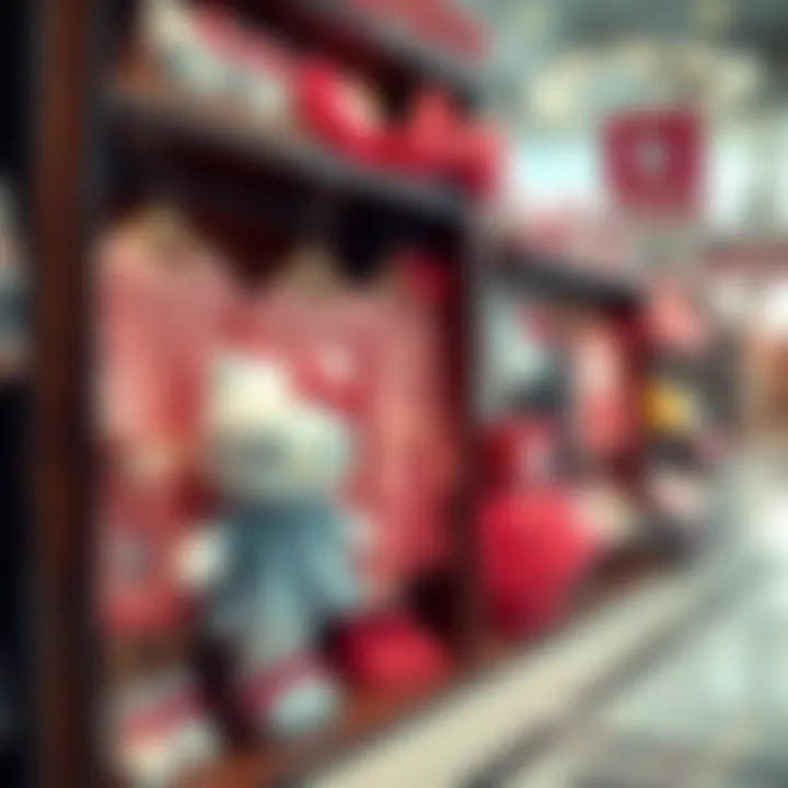 Charming Display of Hello Kitty Children's Clothing Charming Hello Kitty children's clothing displayed stylishly