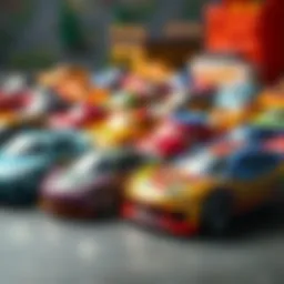 Colorful array of Hot Wheels cars showcasing creativity