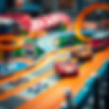 Adventure Awaits on the Hot Wheels Track Dynamic Hot Wheels track set with loops and jumps