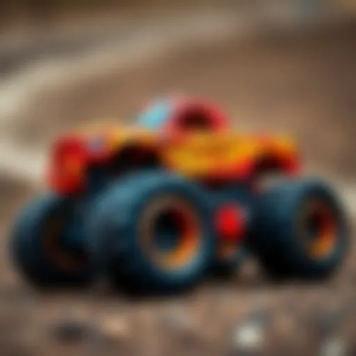 Vibrant Hot Wheels Monster Truck in action