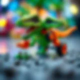 Detailed view of the Hot Wheels T-Rex toy showcasing its vibrant design and features