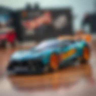 Close-up of Hot Wheels TIR showcasing its features