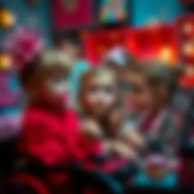 Imaginative Play with Makeup An imaginative play scene with children using makeup for role play.