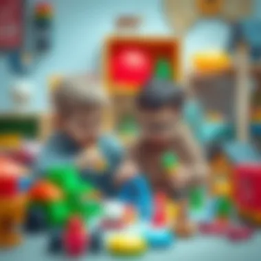 Children engaging in imaginative play with toys