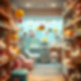 Cozy baby store interior with various products