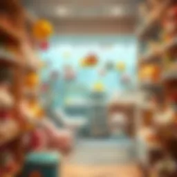 Cozy baby store interior with various products