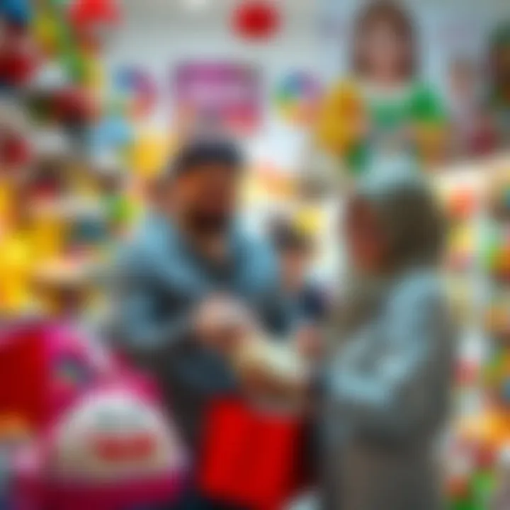 Parents shopping for baby products