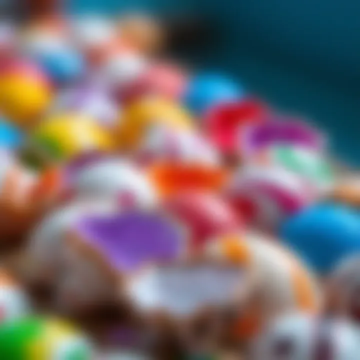 Artistic Shells Awaiting Creativity Colorful shells ready for painting