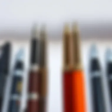 Comparative Overview of Pen Brands Side-by-side comparison of different pen brands.