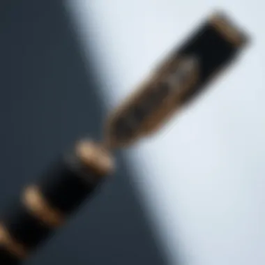 Intricate Design of a Quality Pen Close-up of a pen showing its intricate design.