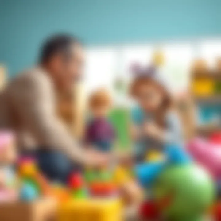 Guiding Toy Choices for Development A parent discussing toy choices with a child