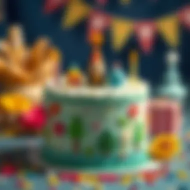 Personalized cake with unique designs for a special celebration