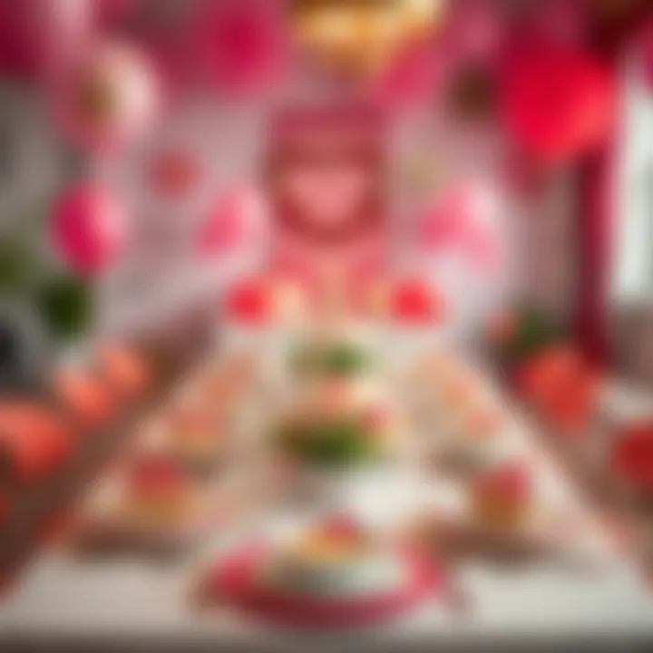 Beautifully arranged table setting for a birthday party