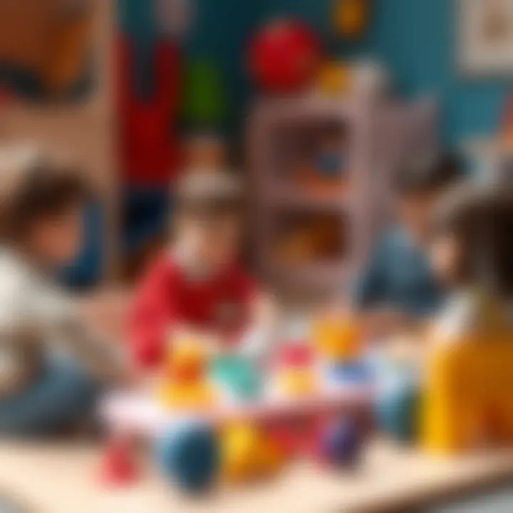 A scene depicting diverse play activities reflecting gender roles