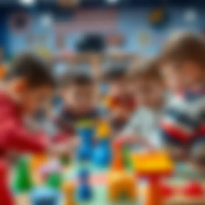 Children participating in a structured game that fosters teamwork