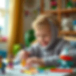 A child joyfully coloring with Kral Şakir characters