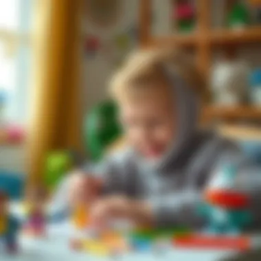 A child joyfully coloring with Kral Şakir characters