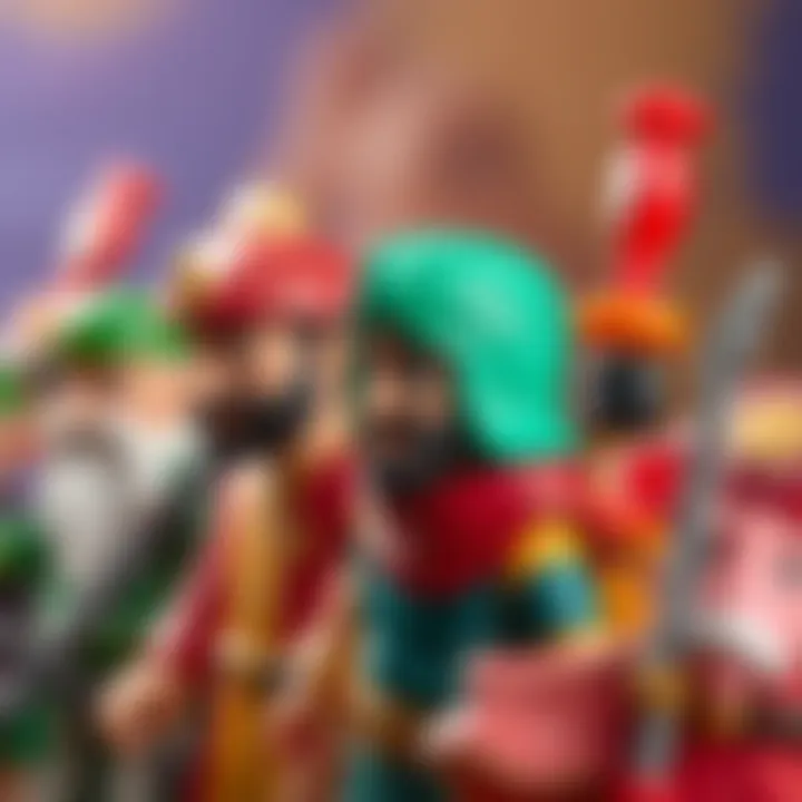 A colorful depiction of the diverse characters in Kral Şakir series